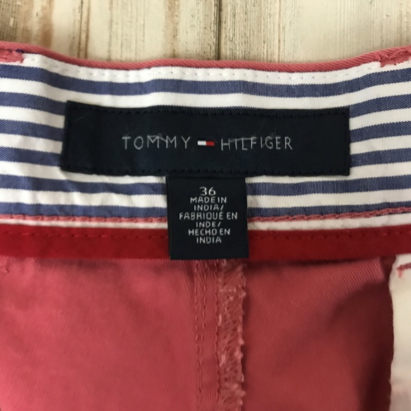 Tommy Hilfiger Mens Shorts 36 Red Chinos - Picture 5 of 5